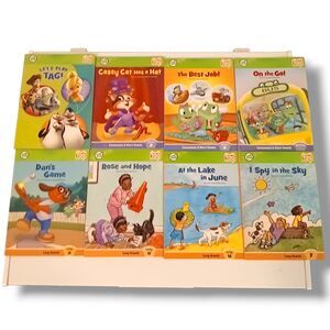 Leap Frog Tag Reader Interactive Books-Lot Of 8-Early Readers-Long & Short Vowel